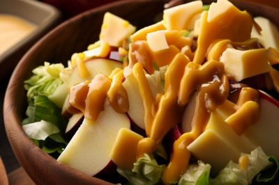 Apple and Cheddar Salad with Honey Mustard Dressing
