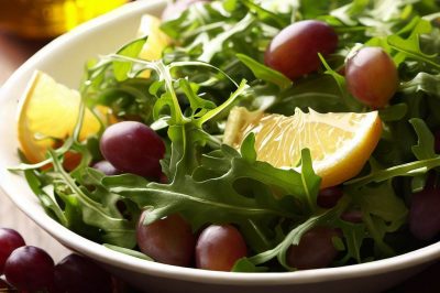 Arugula and Grape Salad with Lemon Vinaigrette