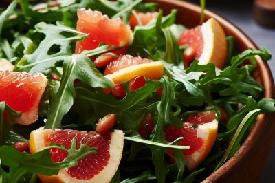 Arugula and Grapefruit Salad with Honey Mustard Dressing