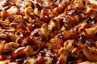 BBQ Chicken and Bacon Flatbread Pizza