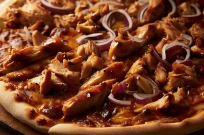 BBQ Chicken and Red Onion Pizza