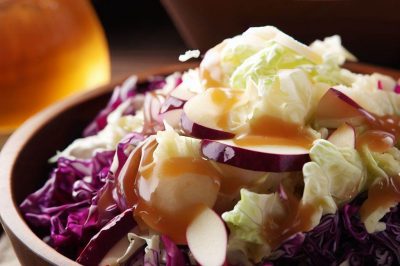 Cabbage and Apple Salad with Apple Cider Vinaigrette