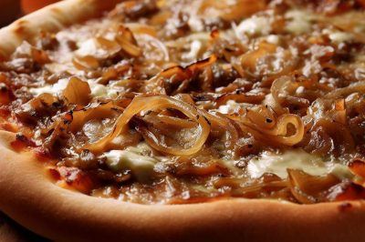 Caramelized Onion and Gorgonzola Pizza