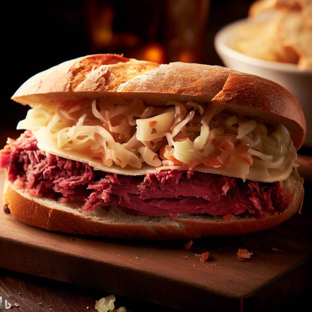Corned Beef and Sauerkraut Sandwich