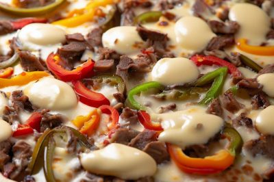 Cream Cheese Philly Cheesesteak Pizza