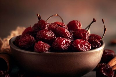 Dehydrated Cherries with Almond Extract and Cinnamon