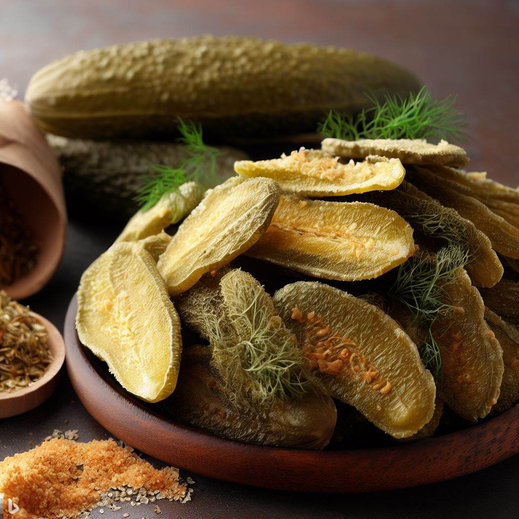 Dehydrated Pickles with Dill and Garlic Powder