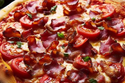Delicious Bacon and Tomato Pizza