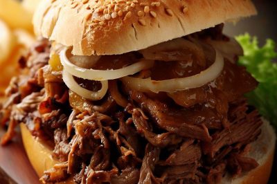 Delicious Beef and Onion Sandwich
