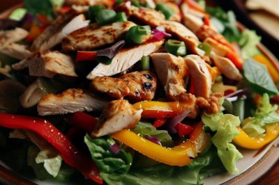 Easy One-Serving Chicken Fajita Salad