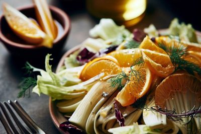 Fennel and Orange Salad with Honey Mustard Dressing