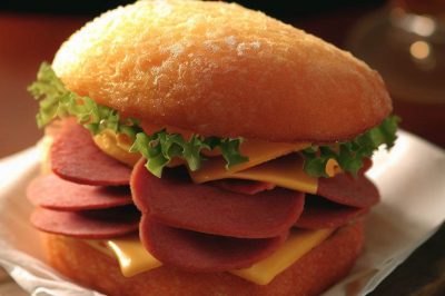 Fried Bologna and Cheese Sandwich