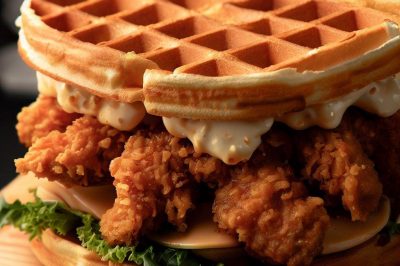 Fried Chicken and Waffles Sandwich