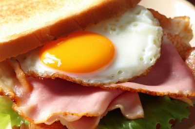 Fried Egg and Ham Sandwich