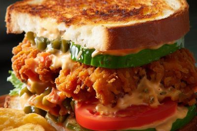 Fried Green Tomato and Pimento Cheese Sandwich