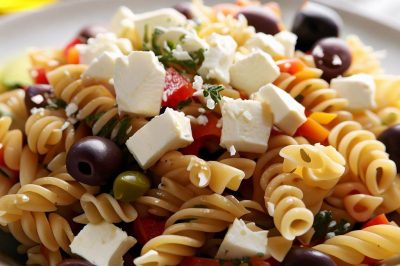 Greek Pasta Salad with Feta and Olives