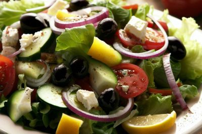 Greek Salad with Lemon Vinaigrette