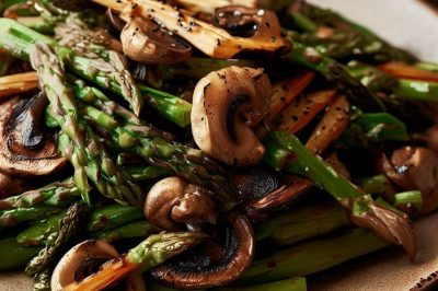 Grilled Asparagus and Mushroom Salad