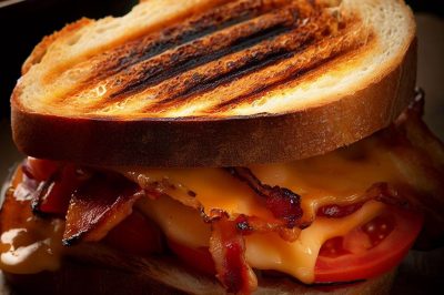 Grilled Cheese with Bacon and Tomato on Sourdough
