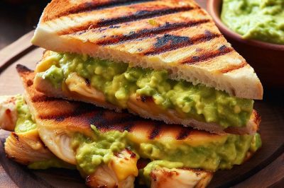 Grilled Cheese with Chicken and Guacamole