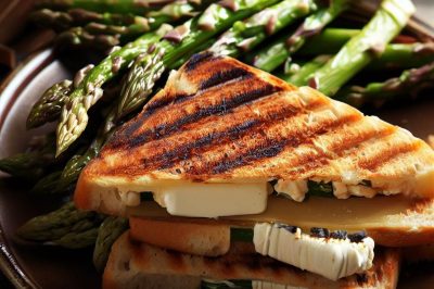 Grilled Cheese with Grilled Asparagus and Goat Cheese