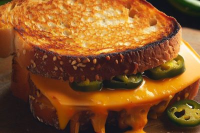 Grilled Cheese with Jalapeño and Cheddar on Sourdough