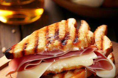 Grilled Cheese with Prosciutto and Mozzarella