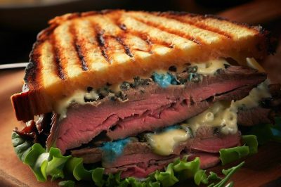 Grilled Cheese with Roast Beef and Blue Cheese