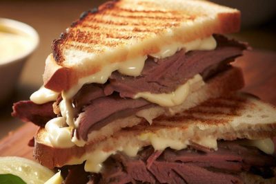 Grilled Cheese with Roast Beef and Horseradish Mayo
