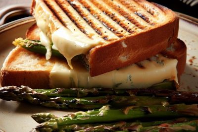 Grilled Cheese with Roasted Asparagus and Boursin Cheese