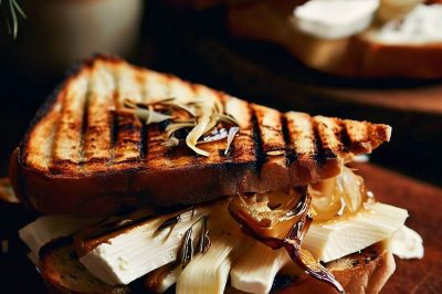 Grilled Cheese with Roasted Fennel and Goat Cheese on Sourdough
