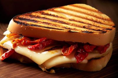 Grilled Cheese with Roasted Peppers and Provolone