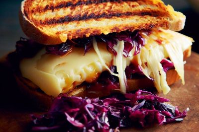 Grilled Cheese with Roasted Red Cabbage and Gouda on Sourdough