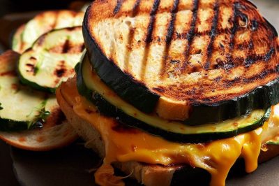 Grilled Cheese with Roasted Zucchini and Cheddar on Sourdough