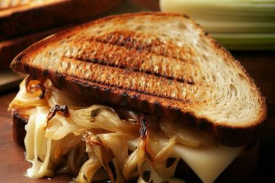 Grilled Cheese with Sautéed Fennel and Asiago on Sourdough