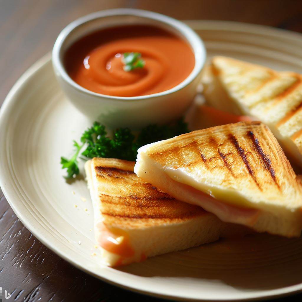 Grilled Cheese with Tomato Soup Dipping Sauce