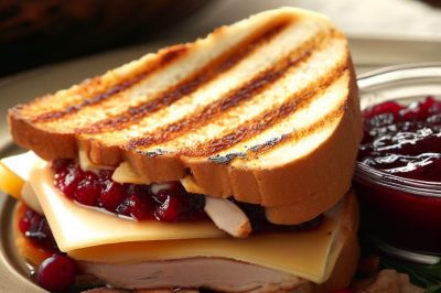 Grilled Cheese with Turkey and Cranberry Sauce