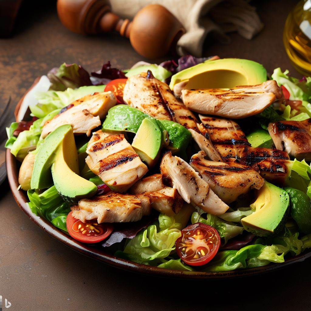 Grilled Chicken and Avocado Waldorf Salad