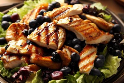 Grilled Chicken and Blueberry Salad Waldorf