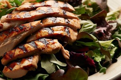 Grilled Chicken and Mixed Greens Salad with Balsamic Vinaigrette