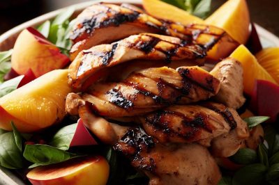 Grilled Chicken and Peach Salad Waldorf