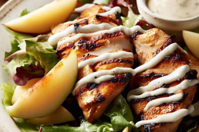 Grilled Chicken and Pear Salad with Blue Cheese Dressing