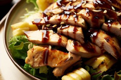 Grilled Chicken and Pineapple Salad with Teriyaki Dressing