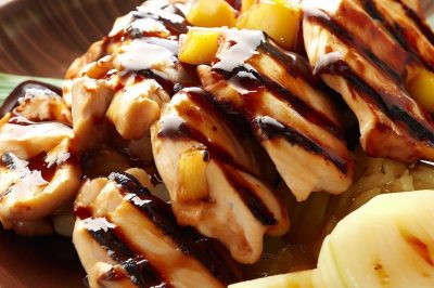 Grilled Chicken and Pineapple with Teriyaki Sauce