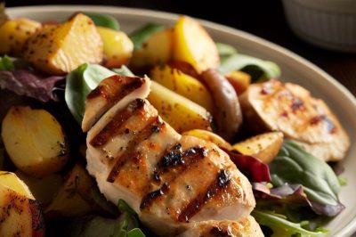 Grilled Chicken and Roasted Potato Salad with Dijon Vinaigrette