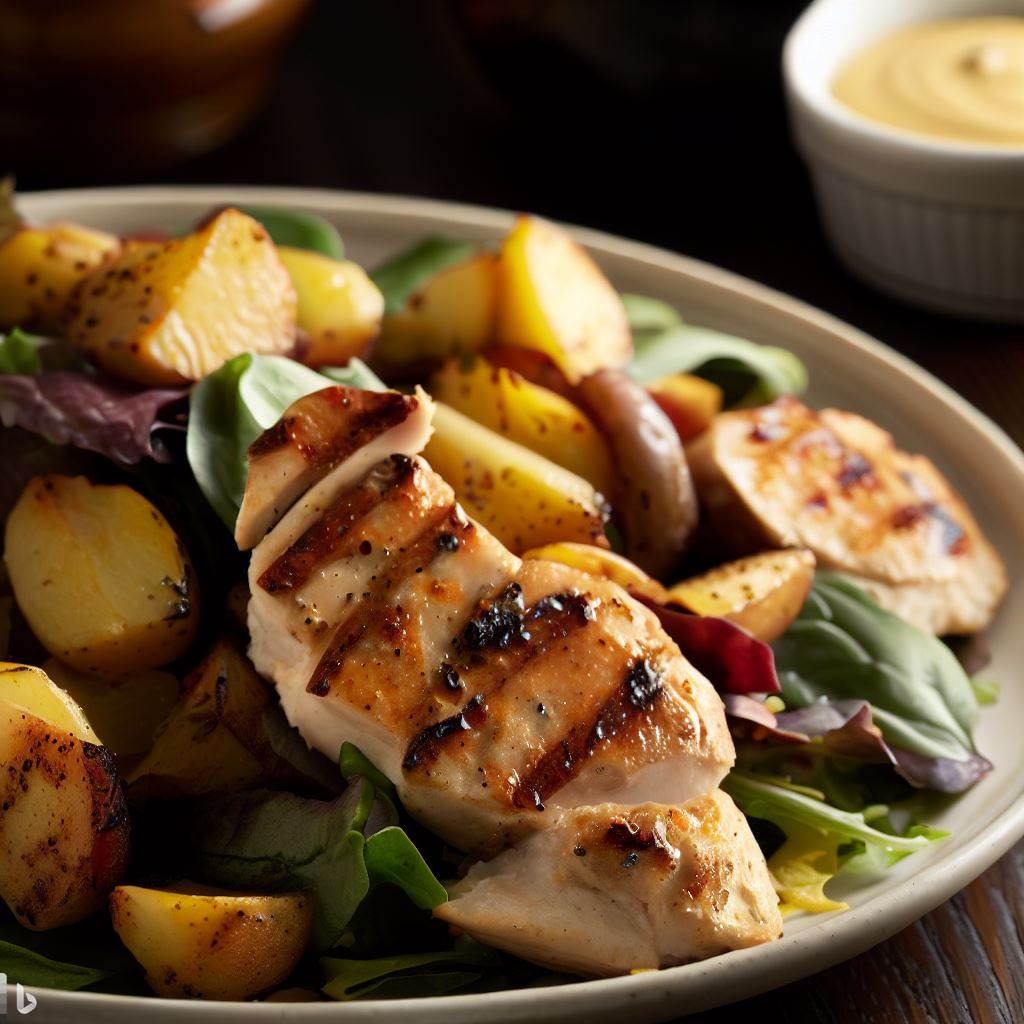 Grilled Chicken and Roasted Potato Salad with Dijon Vinaigrette