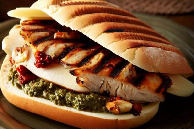 Grilled Chicken with Sundried Tomato Pesto and Provolone Sandwich