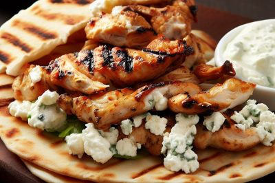 Grilled Chicken with Tzatziki and Feta