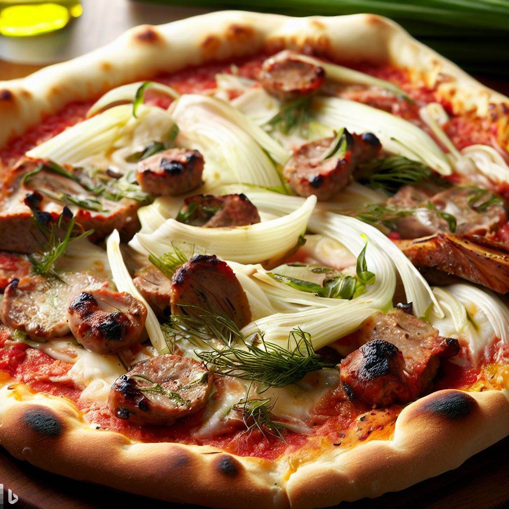 Grilled Fennel and Sausage Margherita Pizza