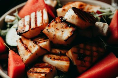 Grilled Halloumi and Watermelon Salad